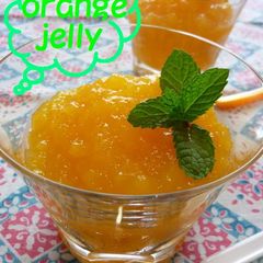 A picture of Soft and Wobbly Orange Jelly.