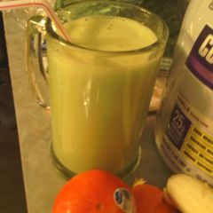 A picture of tangerine protein machine.