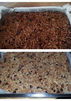 A picture of Bourbon treacle and vanilla granola.