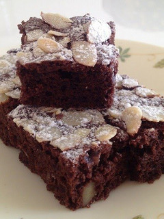 A picture of Rich, Easy Brownies with Pancake Mix.