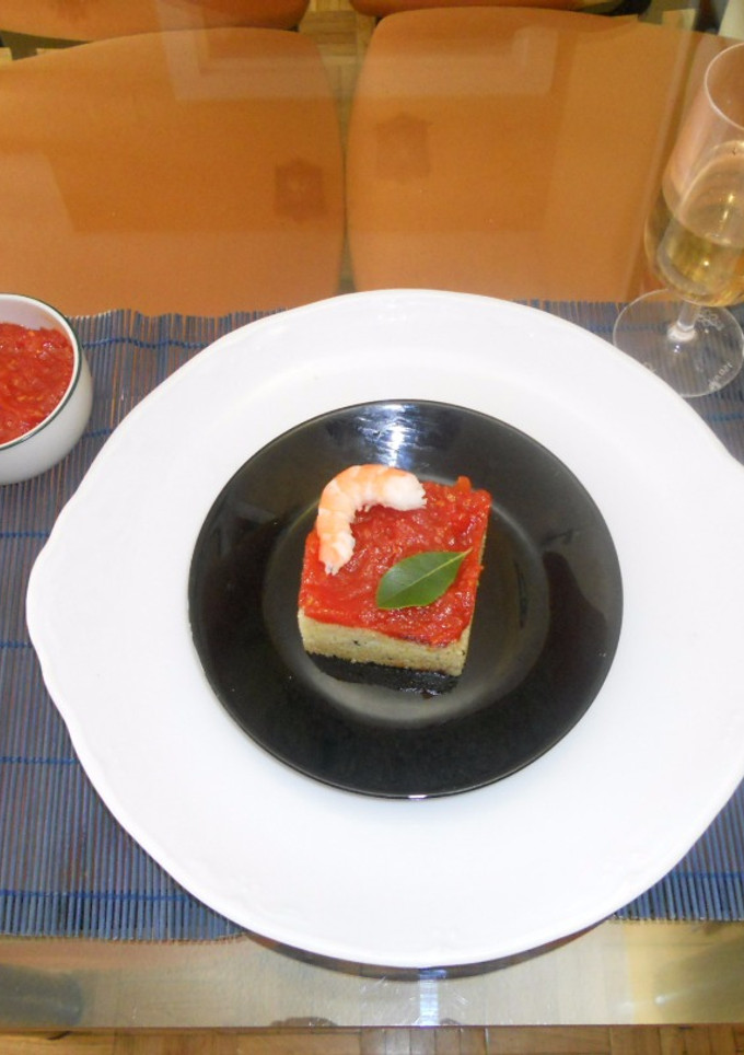 Una foto de Cous-cous con aceite de albahaca