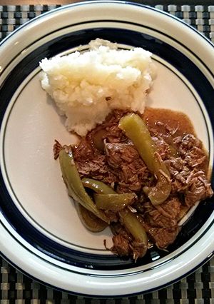 A picture of Slow Cooker Pepper Beef.