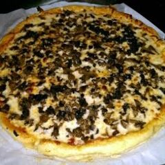 A picture of No Rise Parmesan Scone Pizza Crust.