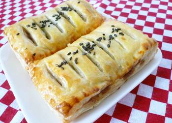Latest Recipe Easy Sweet Bean Paste  Chestnut Pie Using Frozen Puff Pastry Restaurant Style
