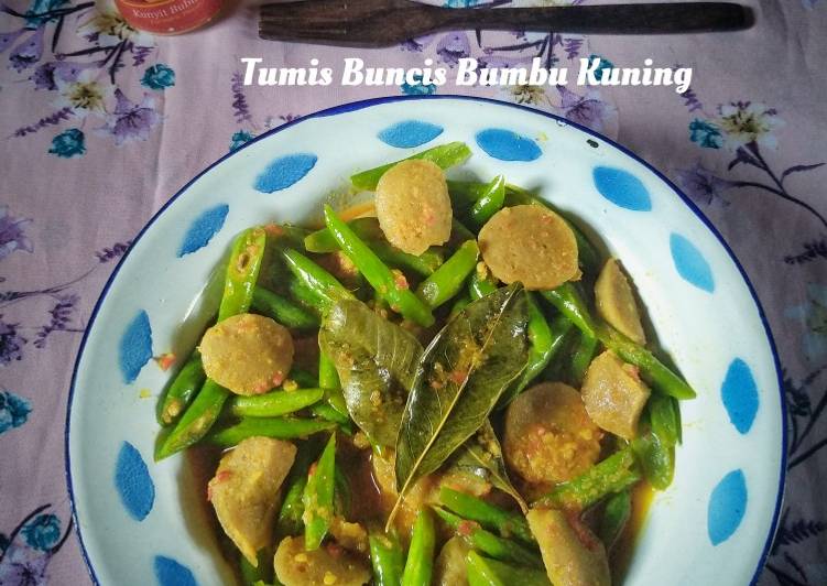 Langkah Mudah untuk mengolah Tumis Buncis Bumbu Kuning, Lezat Sekali