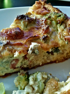 A picture of Quiche Mushroom, Gorgonzola, Bacon.