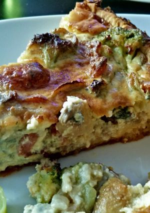 A picture of Quiche Mushroom, Gorgonzola, Bacon.