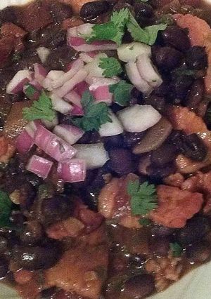 A picture of Texas-style Black Beans.