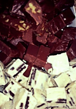 A picture of Kayla's easy fail proof fudge.