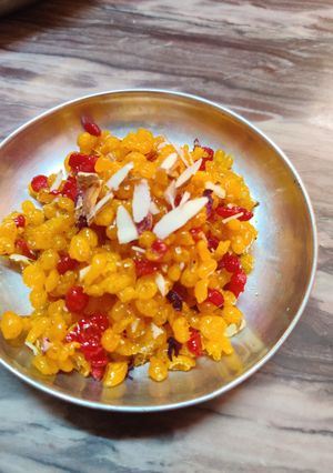 स्वीट बूंदी (sweet boondi recipe in Hindi) रेसिपी मुख्य फोटो