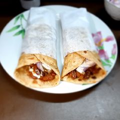 A picture of Tangy chatpata Rajma Roll.