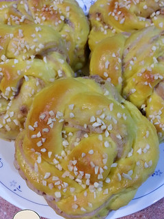 南瓜芋泥麵包~湯種法 的食譜成品照片