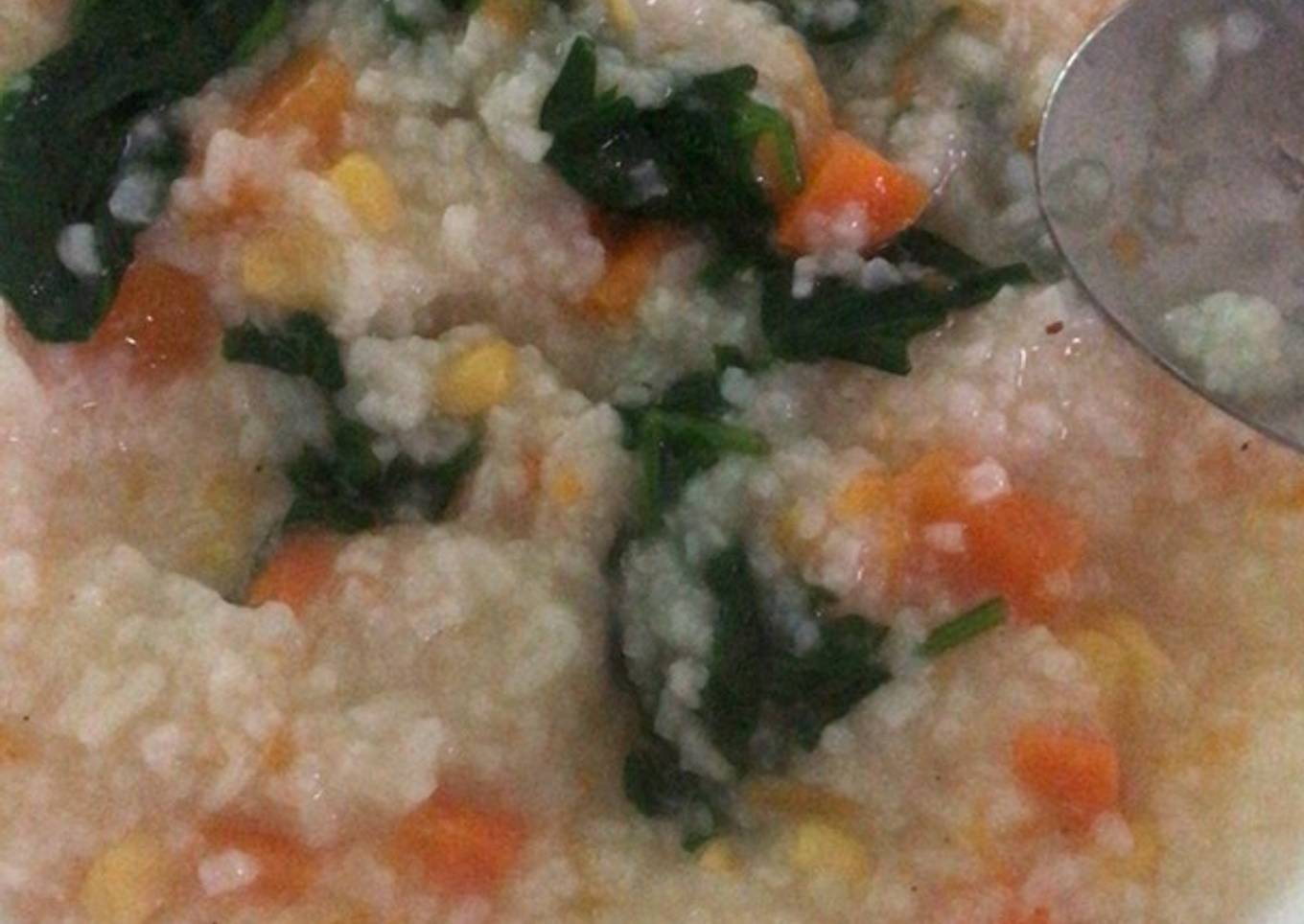 Bubur Manado (dari nasi) simple dan enak