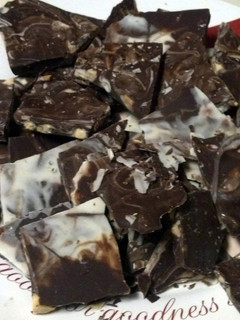A picture of Mocha Almond Chocolate Bark.
