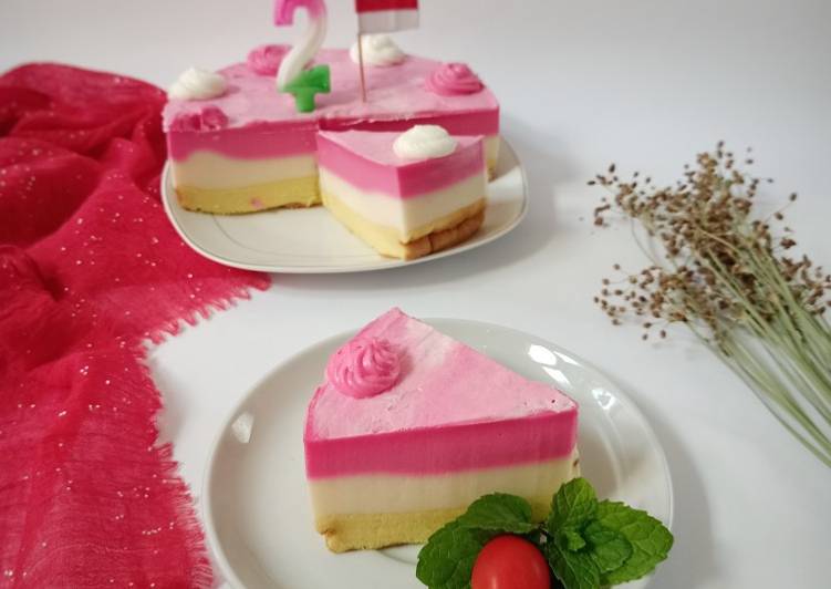 Puding Cake Kemerdekaan (Puding Keju)