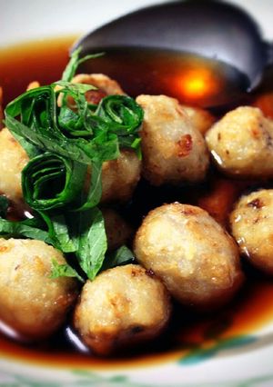 A picture of Simple is Best! Soft and Creamy Deep-Fried Taro Roots in Sauce (Agedashi).