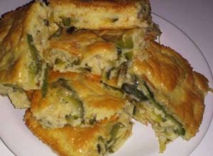 Una foto de Budín salado de zapallito, zanahoria, cebolla y queso