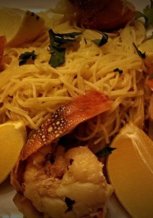 A picture of Lobster Scampi With Angel Hair Starter.