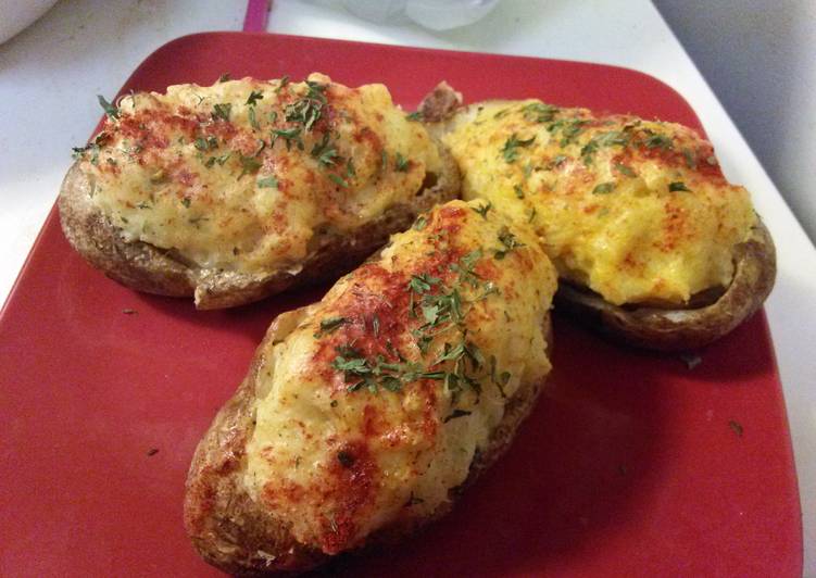 Steps to Prepare Super Quick Homemade Mel&#39;s New York Twice Baked Potatoes