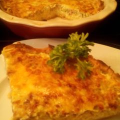 A picture of Sunshine's green Chile ,bacon cheese pie.