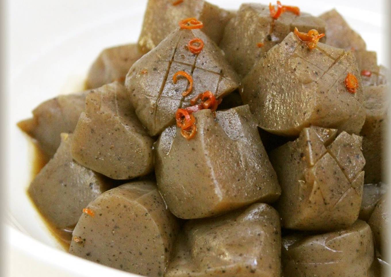 Fried and Stewed Spicy Konnyaku!
