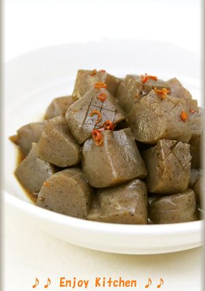 A picture of Fried and Stewed Spicy Konnyaku!.