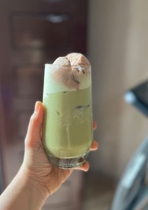 Foto resep Matcha Aren Latte with Float