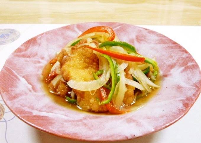 Recipe of Perfect Tender Deep-Fried Yuzu Pepper Flavored Nanban Chicken Breasts