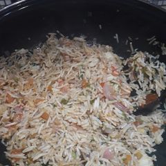 A picture of Leftover fried rice.
