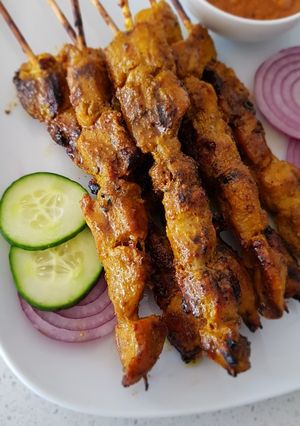 A picture of Satay - Malaysian Satay.