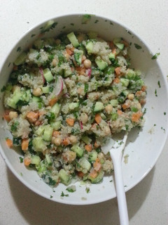 A picture of Healthy protein salad.