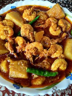 আলু কুমড়ো দিয়ে চিংড়ি(Alu kumro diye Chingri recipe in Bengali) রেসিপির প্রধান ছবি