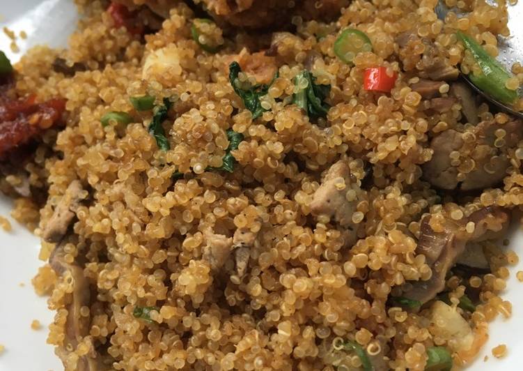 Langkah Mudah untuk Menyiapkan Quinoa “Nasi goreng” kampung yang Menggugah Selera