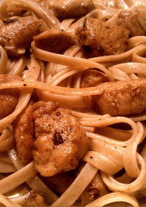 A picture of Chicken Scampi Pasta.
