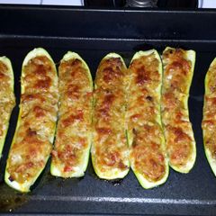 A picture of Stuffed Zucchini Boats.