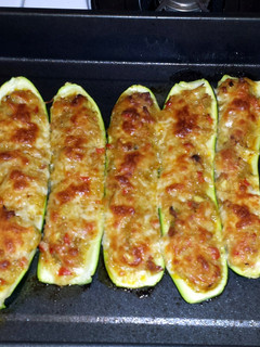 A picture of Stuffed Zucchini Boats.