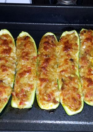 A picture of Stuffed Zucchini Boats.