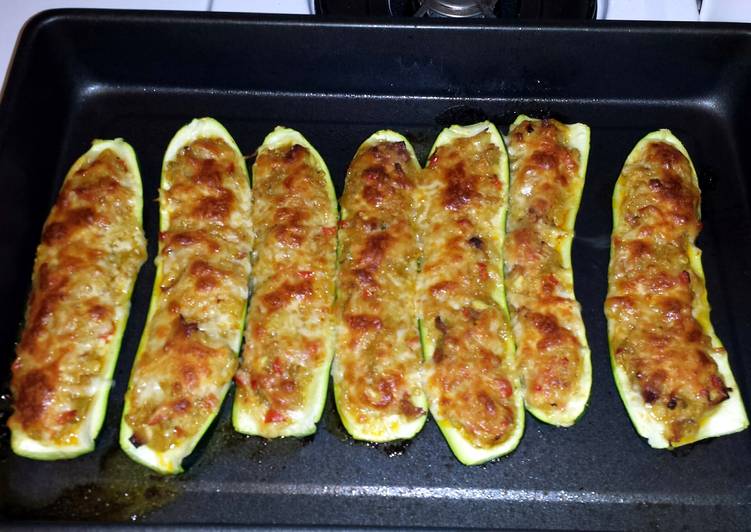 Recipe of Tasty Stuffed Zucchini Boats