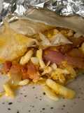 Durum de cebolla, bacon, huevo duro y tomate concentrado en Airfryer Cosori