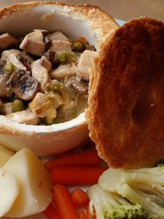 A picture of Vickys Chicken, Leek & Mushroom Pot Pies GF DF EF SF NF.