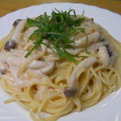 A picture of Japanese Flavored Tarako Cream Pasta.