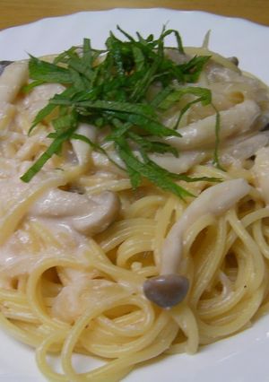A picture of Japanese Flavored Tarako Cream Pasta.