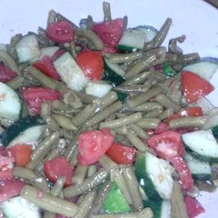 A picture of Tomato, Bean, and Cuke Salad.