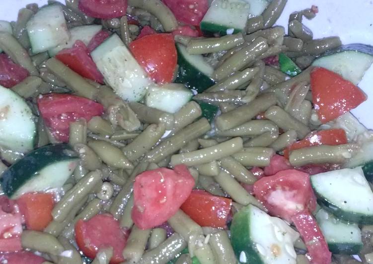 Simple Way to Prepare Award-winning Tomato, Bean, and Cuke Salad