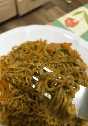 صورة لوصفة اندومي بالخضار