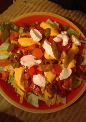 A picture of Taco salad.