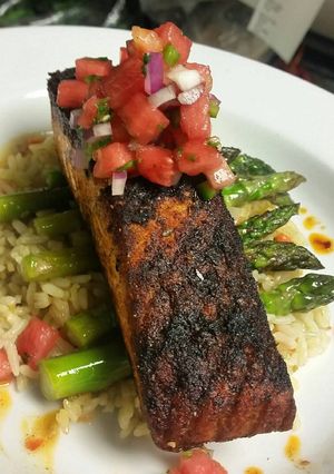 A picture of Watermelon Pico de Gallo.
