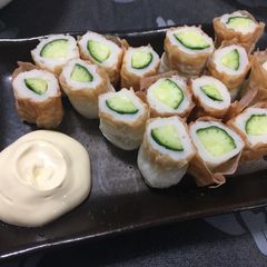 Cucumber in Chikuwa(Japanese Baked Fish Cake) A picture of Cucumber in Chikuwa(Japanese Baked Fish Cake).