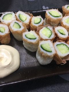 A picture of Cucumber in Chikuwa(Japanese Baked Fish Cake).