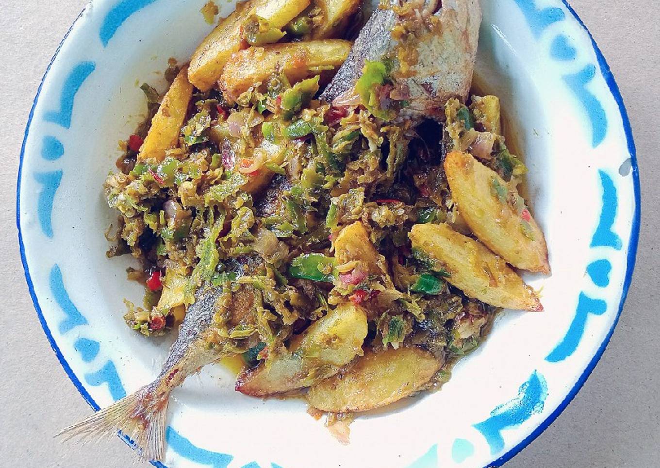 Goreng Ikan Asin Cabe Ijo